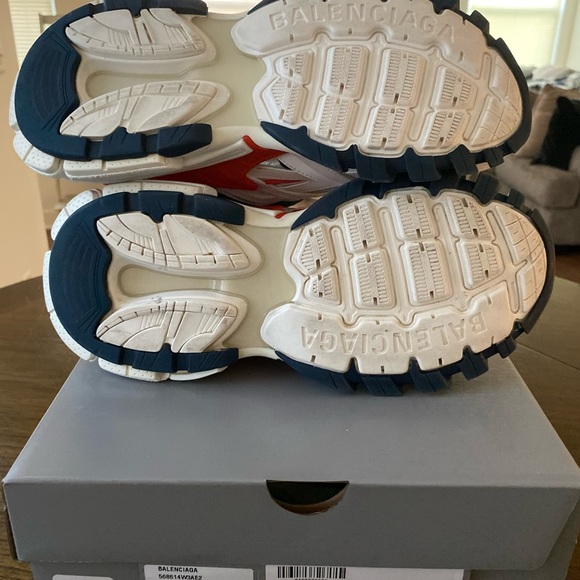 Balenciaga Track.2 Red white and Blue Size 9 Pre-Owned - Picture 6 of 11